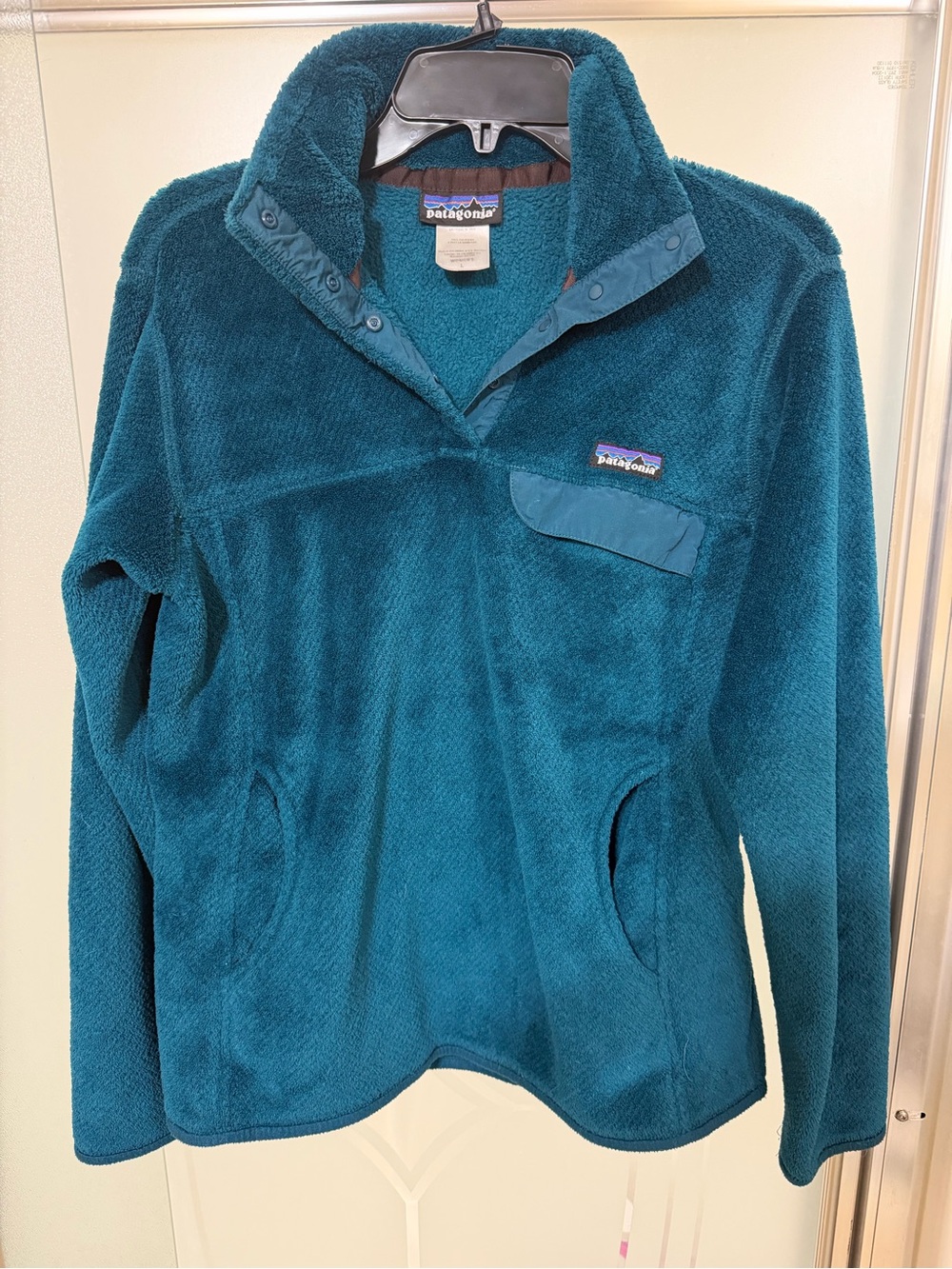 Patagonia Women's Teal Snap-Quarter Fleece Pullover